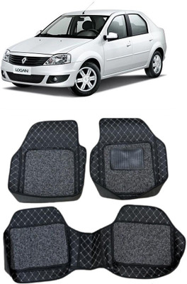 arneja trading company Leatherite 7D Mat For  Renault Logan(Silver, Black)