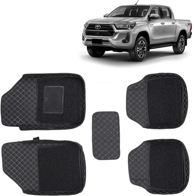Kingsway Leatherite 7D Mat For  Toyota Universal For Car(Black)