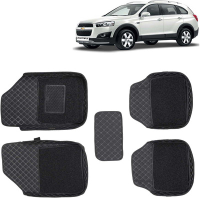 Kingsway Leatherite 7D Mat For  Chevrolet Captiva(Black)