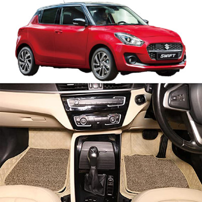 INSURE AUTOMOTIVE Leather 7D Mat For  Maruti Suzuki New Swift(Beige)