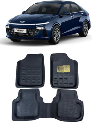 arneja trading company Polyutherine 3D Mat For  Hyundai Verna(Black)