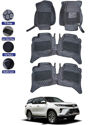 RKPSP Leatherite 7D Mat For  Toyota Fortuner(Black)