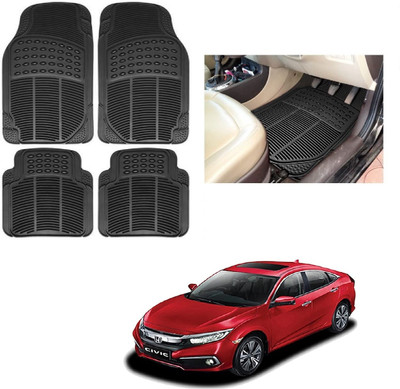 ROSHNEER ENTERPRISES Rubber Standard Mat For  Honda Civic(Black)