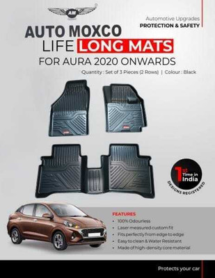 AUTOMOXCO TPV Tray Mat For  Hyundai Aura(Black)