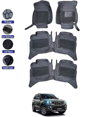 MATIES Leatherite 8D Mat For  Mahindra Universal For Car(Black)
