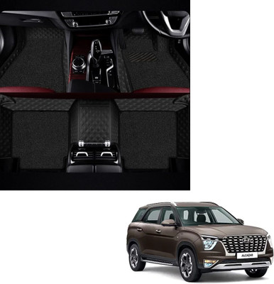 Autoclow Leatherite 7D Mat For  Hyundai Alcazar (7 Seater)(Black, Black)