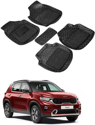 ARNEJA Leatherite 7D Mat For  Kia Sonet(Black)