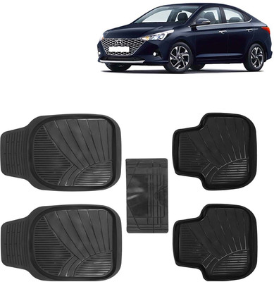 Kingsway PVC Tray Mat For  Hyundai Verna(Black)