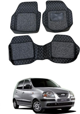 TOFIT ENTERPRISE Leatherite 7D Mat For  Hyundai Santro(Black)