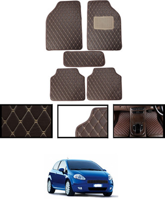 ABJD Leatherite Standard Mat For  Fiat Grand Punto(Brown)