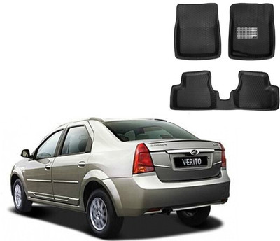 Autorepute Leather 5D Mat For  Mahindra Verito(Black)
