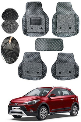SLSHILPA Leather 7D Mat For  Hyundai i20 Active(Black)