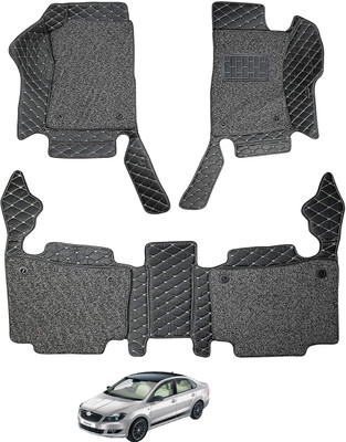 Auto Hub Leatherite 7D Mat For  Skoda Rapid(Black)