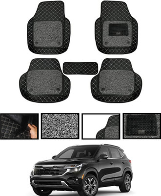 MATIES Leatherite 7D Mat For  Kia Seltos(Black)