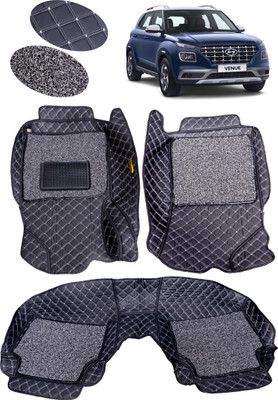 ParveenChau Leather 7D Mat For  Hyundai Venue(Black)