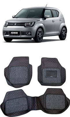 Arnejaa Leatherite 7D Mat For  Maruti Suzuki Ignis(Red, Black)