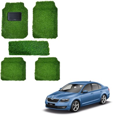 Oshotto Rubber, Plastic Standard Mat For  Skoda Octavia(Green)