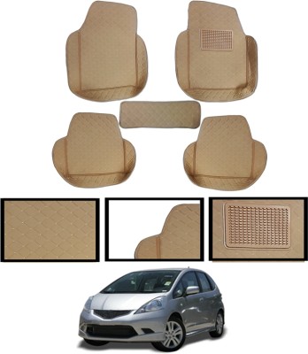 ABJD Leatherite 7D Mat For  Honda Jazz(Beige)