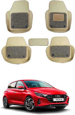 MATIES Leatherite 7D Mat For  Hyundai i20(Beige)