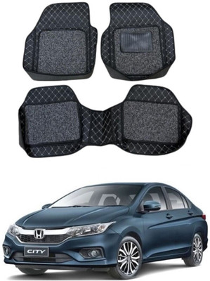 arneja trading company Leatherite 7D Mat For  Honda City i-Vtec(Silver, Black)