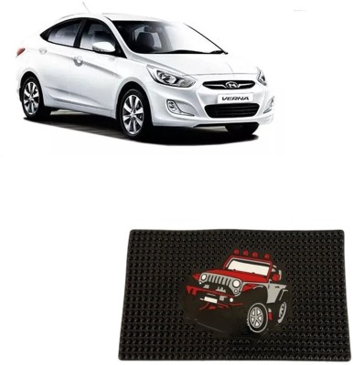 arneja trading company Rubber Standard Mat For  Hyundai Verna Fluidic(Black)