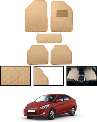 ABJD Leatherite Standard Mat For  Hyundai Verna(Beige)