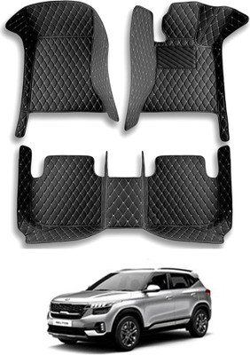 MATIES Leatherite 7D Mat For  Kia Seltos(Black)