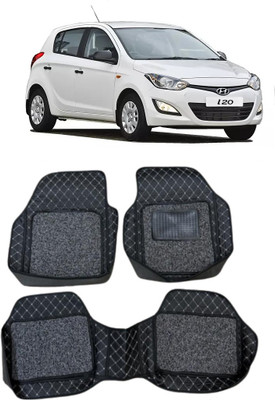 ARNEJA Leatherite 7D Mat For  Hyundai i20(Silver, Black)