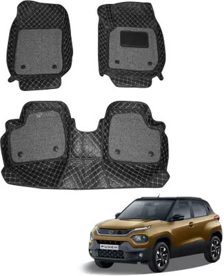 Trikuta Leather 7D Mat For  Tata Tiago(Black)