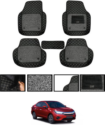 monolive Leatherite Tray Mat For  Honda Universal For Car(Black)