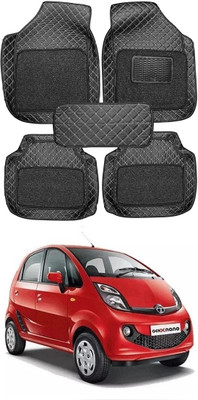 arneja trading company Leatherite 7D Mat For  Tata Nano Genx(Silver, Black)