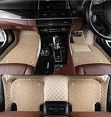 TOFIT ENTERPRISE Leatherite 7D Mat For  Hyundai Grand i10(Beige)