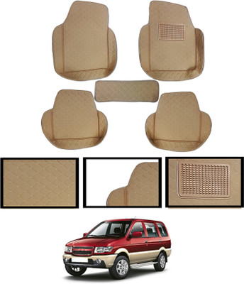MATIES Leatherite 7D Mat For  Chevrolet Tavera(Beige)