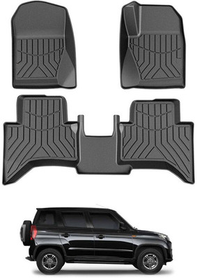 RKPSP PVC Tray Mat For  Mahindra Universal For Car(Black)