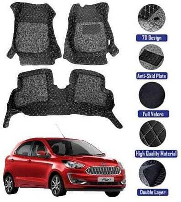 GENFRID Leatherite 7D Mat For  Ford Figo Aspire(Black)