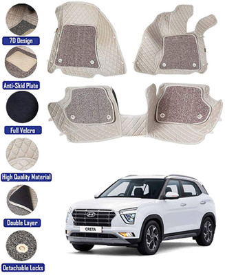 MATIES Leatherite 7D Mat For  Hyundai Creta(Beige)