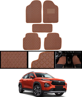 MATIES Leatherite Standard Mat For  Toyota Universal For Car(Brown)