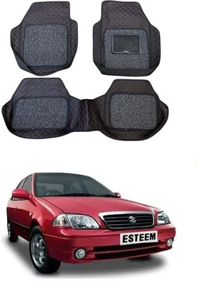 Autocom Leatherite 7D Mat For  Maruti Suzuki Esteem(Red, Black)