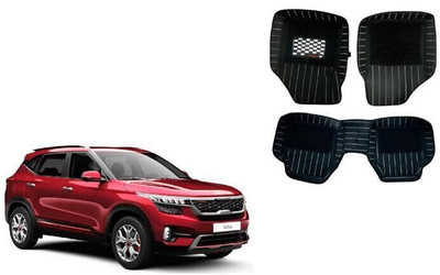 Autorepute Leather 9D Mat For  Kia Seltos(Black)