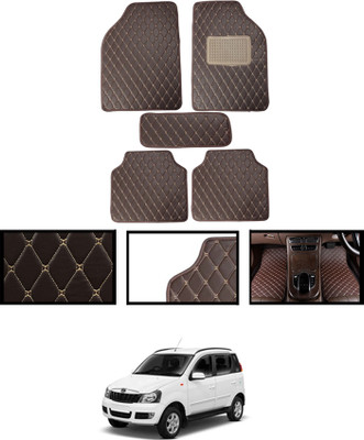 MATIES Leatherite Standard Mat For  Mahindra Quanto(Brown)