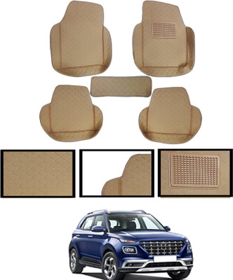 MATIES Leatherite 7D Mat For  Hyundai Venue(Beige)