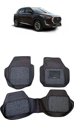 Arnejas Leatherite 7D Mat For  Nissan Magnite(Red, Black)