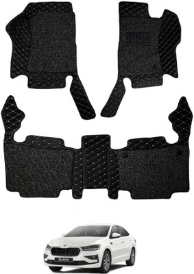 Auto Hub Leatherite 7D Mat For  Skoda Slavia(Black)