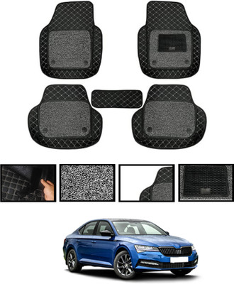 MATIES Leatherite 7D Mat For  Skoda Superb(Black)