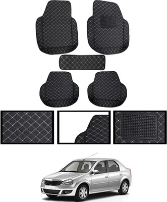 ABJD Leatherite 7D Mat For  Mahindra Logan(Black)