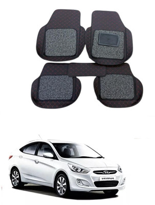 arneja trading company Leatherite 7D Mat For  Hyundai Verna Fluidic(Black)