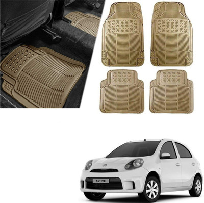 Znee Smart Rubber Standard Mat For  Universal For Car(Beige)