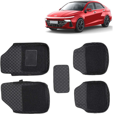 Kingsway Leatherite 7D Mat For  Hyundai Verna(Black)