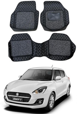 Arnejaa Leatherite 7D Mat For  Maruti Suzuki New Swift(Silver, Black)