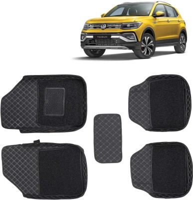 Kingsway Leatherite 7D Mat For  Volkswagen Taigun(Black)